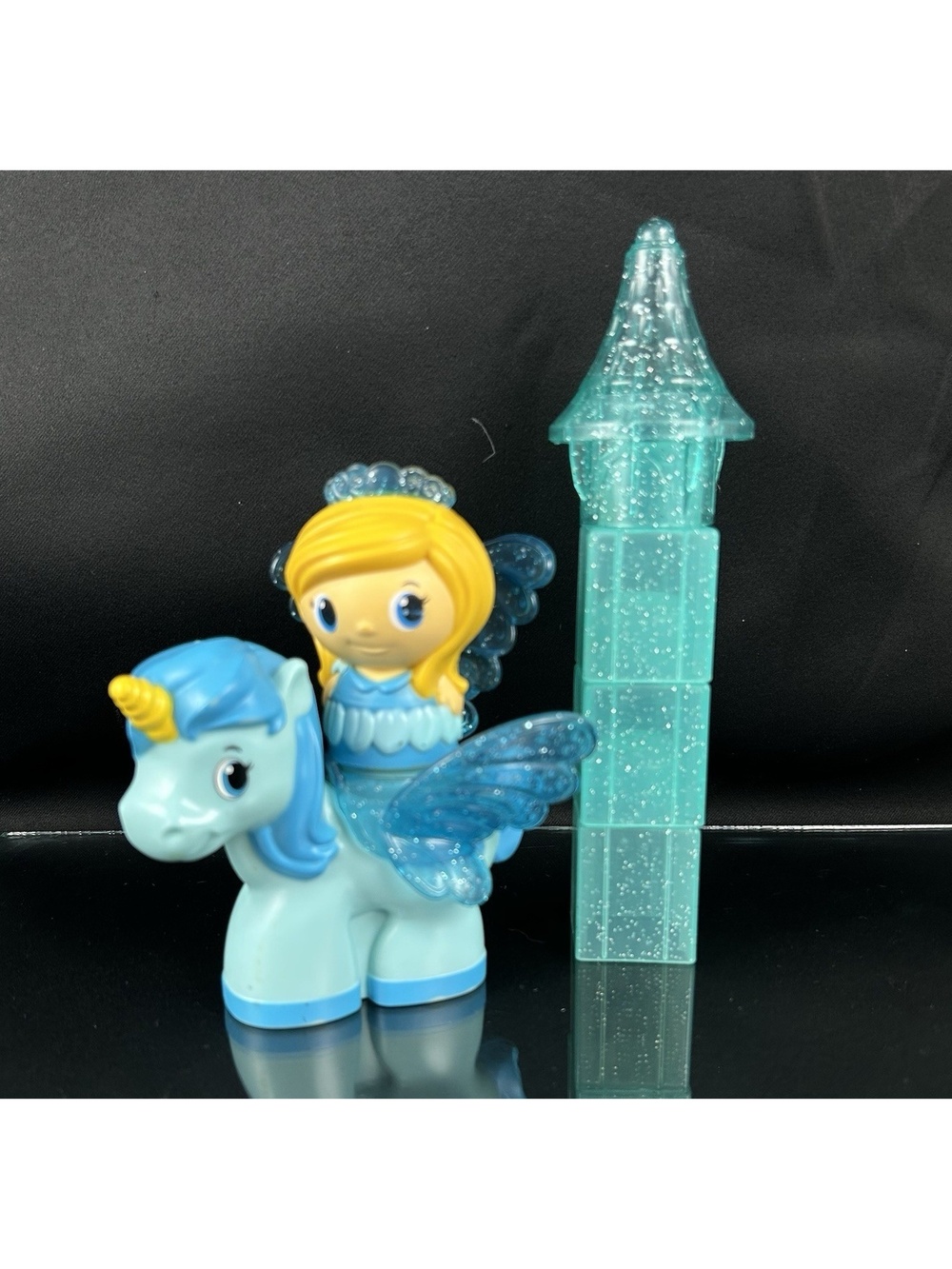 Mega Bloks First Builders Lil Princess Blue Fairy Unicorn With A Few Blocks
